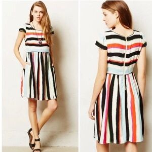 Anthropologie Mauve stripped sundress‎